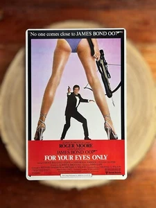 🍀 Blechschild Metallschild James Bond 007 Roger Moore Tin Sign  - Imagen 1 de 2