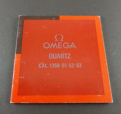 Folheto OMEGA para calibres de quartzo 1350/51/52/53. 6 idiomas. Ca 1979 - Imagem 1 de 4