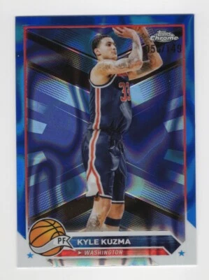 2023-24 Topps Chrome #139 Kyle Kuzma 050/149 Blue Lava Refractors Wizards - Image 1 of 2