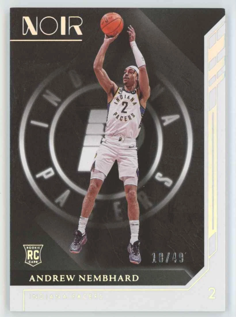 2022-23 Panini Noir Association SILVER Andrew Nembhard Rookie /49 Pacers #169