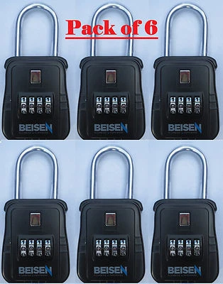 PACK OF 6 - Lockbox key lock box for realtor real estate 4 digit - Image 1 of 4