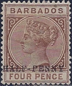 Barbados Scott #'s 69 MH - Picture 1 of 1