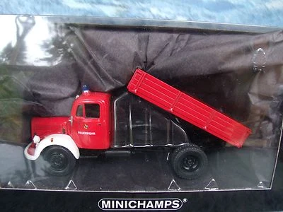 1/43  Minichamps Mercedes L 3500K Kipper Truck  Fire   1 of 1008 - Image 1 of 4
