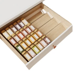 Clear Acrylic Spice Drawer Organizer, 4-Tier, 4-Pack Expandable Spice Rack - Picture 1 of 7