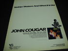 John Cougar Rare September 1980 Tour Dates Promo Poster Ad Nothin' Matters Mint
