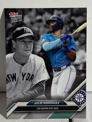 Lou Gehrig Day 2024 #LGD-14 Julio Rodriguez Seattle Mariners - Image 1 of 2