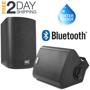 Patio Speakers Bluetooth Pair System Wireless Weatherproof Indoor Outdoor Deck