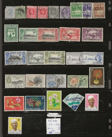 SIERRA LEONE...Sc #27/429...Mint & Used...1891/1973...30 Different Cover