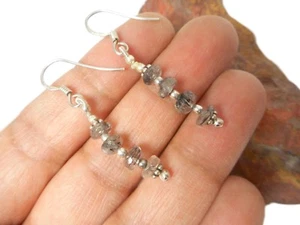 PENDIENTES de piedras preciosas de cuarzo de rutilo de plata esterlina 925 - ¡En caja de regalo! - Imagen 1 de 4