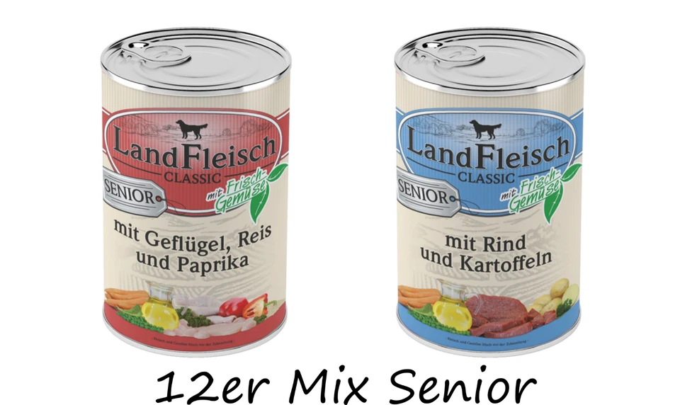 Landfleisch Classic Senior | Nassfutter Mix | 12x 400g - Bild 1 von 1