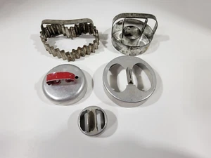 Lote de Colección Cortador de Galletas de Metal Galletas Donuts Corazón Volante Manija Roja Círculo - Imagen 1 de 11
