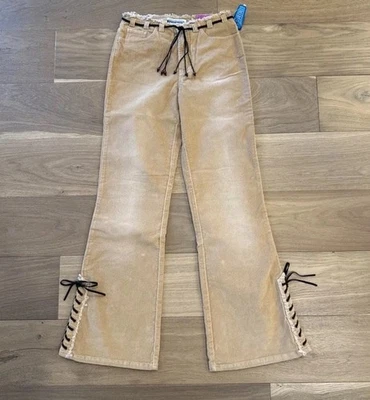 NUEVO CON ETIQUETAS Y2K Limited Too Girls Pantalones de Pana Estilo, Con Cordones Talla 14 Ajustados Foto 1 de 4
