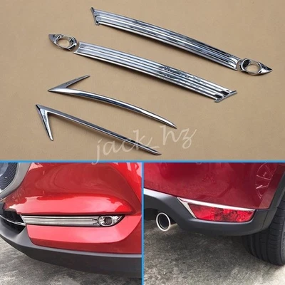 Front + Rear Fog Light Cover Trims For Mazda CX5 2017-2021 Accessories — 第 1/4 张图片