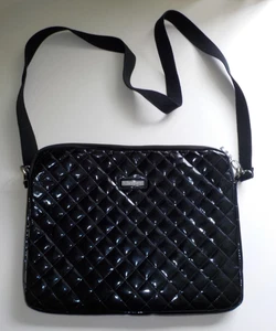 BERSHKA Vintage Laptop Tablet Tasche Bag Aktentasche LackLeder shiny gay Goth SM - Bild 1 von 10