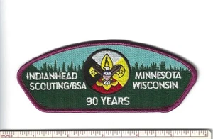 DY SCOUT BSA CSP INDIANHEAD COUNCIL 90° ANNO PATCH FUSO 2005 INSEGNE MN WI! - Foto 1 di 1