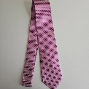 COUNTESS MARA Diamond Pattern Pink Purple 100% Silk Classic Necktie Tie - Picture 1 of 4