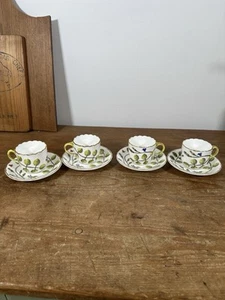 Royal Worcester Blind Earl Coffee Cups and Saucers X 4 Bone China Blind Earl - Picture 1 of 10