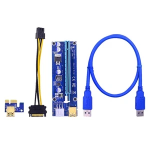 PCI-E Riser-Karte VER009S 1X Bis 16X Erweiterung, Vergoldet für Verbesserte3044 - Bild 1 von 6