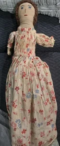 ANTIKE TOPSY handgefertigte primitive VOLKSKUNST Stoffpuppe - Bild 1 von 7