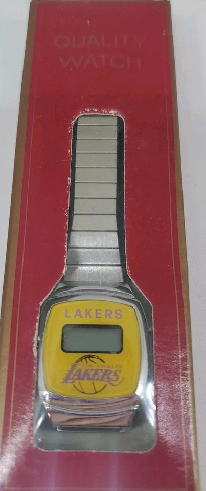 Vintage New in Package LOS ANGELES LAKERS Digital quartz WOMEN SILVER Watch - Image 1 of 3