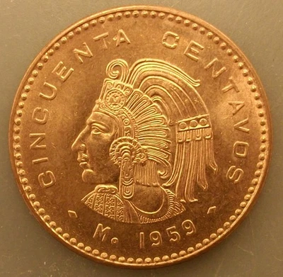 1959 Mexico 50 Centavos, BU KM450 - Image 1 of 2