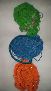 Vintage Estate Green, Blue, And Orange Beaded Glass Necklaces  22"  30" 36" - Picture 1 of 20