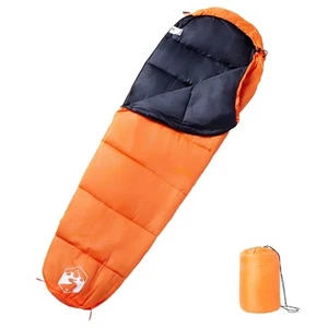Mummy Sleeping Bag for Adults Camping Hiking 3 Seasons vidaXL - Picture 1 of 5