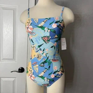 Old Navy Girls Matte One-Piece Swimsuit, XL 14/16 - Picture 1 of 5