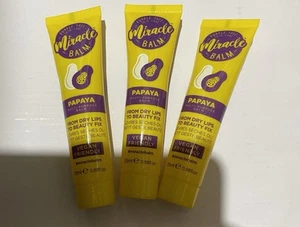 Purple Tree Miracle Multi-Purpose Lip Balm - Papaya - Set of 3 25ml Each - Picture 1 of 4