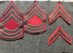 Original WWII US Marine Corps Chevrons Lot of Four Different - Picture 1 of 12