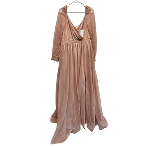 NWT Baltic Born Octavia Shimmer Maxi Gown in Blush Sz L Wedding Fairy - Picture 1 of 12