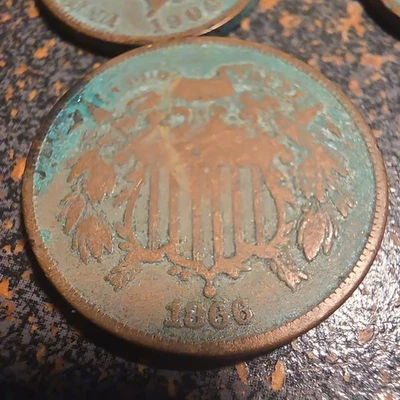 1866 Two Cent Piece! Shield Rare - Image 1 of 2