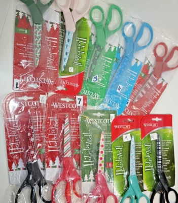 Westcott Holidazed! 8 inch Holiday Christmas Scissors  Choice Of  Pattern New - image 1 of 4