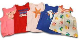 Cat & Jack Toddler Girls' Summer Tank Tops - Set of 5 - Size 2T - NWT - Picture 1 of 6