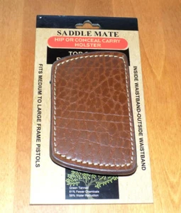 SADDLE MATE Top Grain Buffalo Leather Pistol Gun Hip Conceal Carry Holster NEW - Picture 1 of 5
