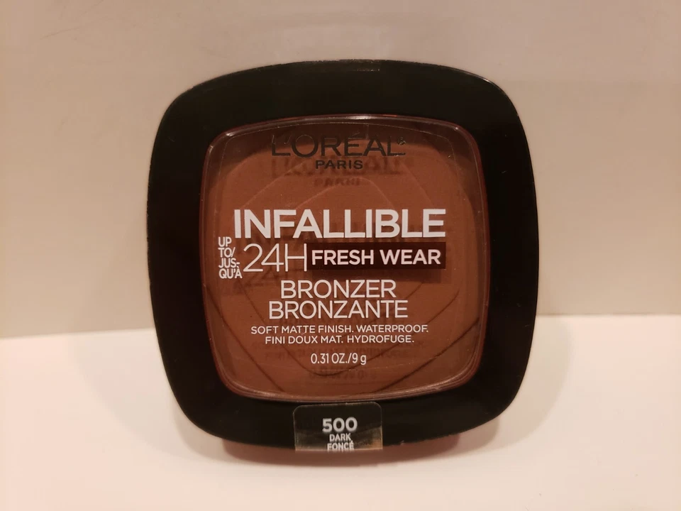 L'Oreal~Lot of 2~Infallible Up-To 24H Fresh Wear Bronzer~#500 Dark~0.62ozTOTAL~ - Image 1 of 1