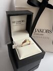 SIF JAKOBS VULCANELLO 18k gold plated sterling silver ring size 56 RRP 99