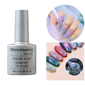 Holographic Cat Eye Nail  Colorful 8ml Shining with  Stick Manicure
