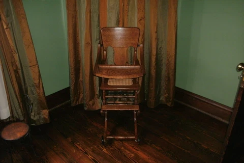 Antique Oak Highchair/Stroller/Rocker Circa 1800s. Fully Restored Cover