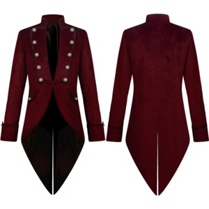 Frock Coat Steampunk Victorian Morning Steampunk Mens Retro Gothic Jacket - Picture 1 of 9