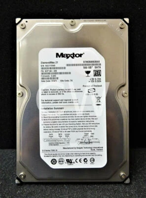 STM3500630AS Maxtor 9DP146-326 500GB 7.2K RPM 3Gb/s 3.5" SATA HDD Hard Drive - Image 1 of 2