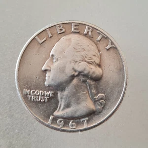 USA Coin Washington Quarter Dollar 1967 - Picture 1 of 2