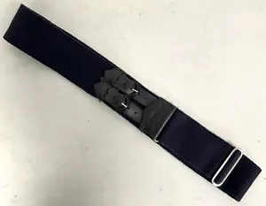 British Military Issue Royal Navy Stable Waist Belt with Leather Buckles - Picture 1 of 5