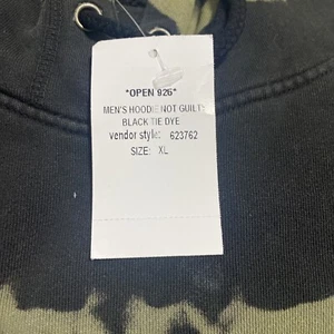 Open 925 Men's Hoodie Not Guilty Hoodie Black XL Unisex - Picture 1 of 3
