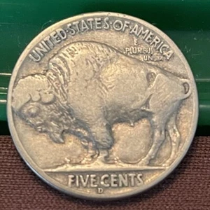 *1. Moneda de níquel Búfalo 1937d, fecha fuerte, letras fuertes.  /Consultar la tienda - Imagen 1 de 2