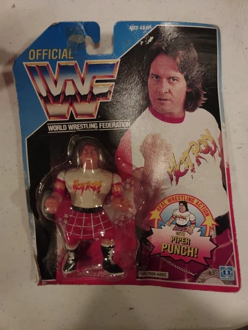 WWF Hasbro Rowdy Roddy Piper MOC Series 2 Blue Card- Coming off card!  Free S&H Cover