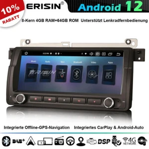 8.8“ Android 13 GPS Autoradio DAB+ CarPlay DSP für BMW E46 3er M3 Rover 75 MG ZT - Bild 1 von 20