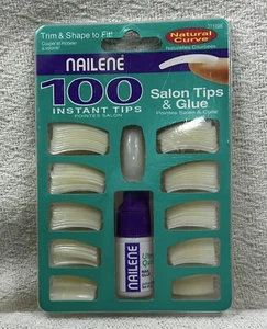 Nailene Glu-on Nails 100 Nails Natural Curve - Picture 1 of 2