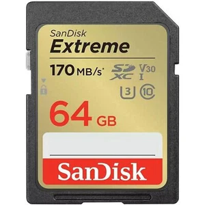 SanDisk Extreme 64GB SD UHS I Memory Card 170MB s Read 80MB s Write 4K UHD Ready - Picture 1 of 1