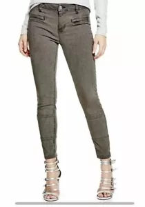 GUESS Athletic Zip Skinny Jeans Jeggings ~ ~ Bleipfeife ~ 26 (2) Neu mit Etikett ~ 49,99 $ - Bild 1 von 4